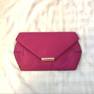 Pink Clutch w/Gold Detail